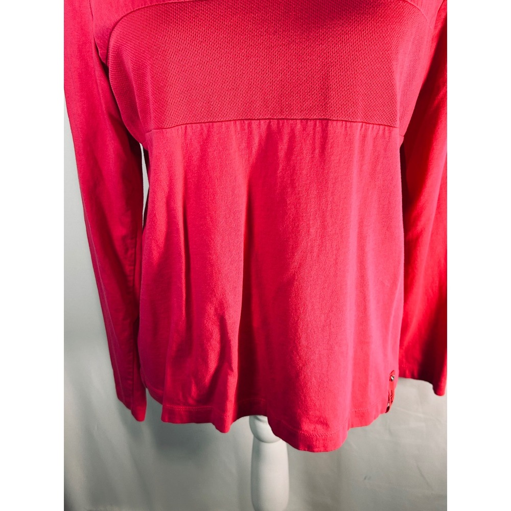 Lauren Active Ralph Lauren Pink Long Sleeve Textured Panel‎ Top Womens L-RL L - Picture 4 of 8
